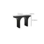 Scandinavian Black Wooden Console Table with Sled Base
