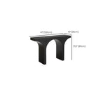 Scandinavian Black Wooden Console Table with Sled Base