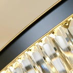 Adjustable Black Round Modern Crystal Chandelier