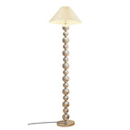 Decorative Modern Stacked Ball Floor Lamp with Fabric Shade