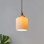 Elegant Classic Ceramic Pleated Cone Pendant Lamp for Living Room