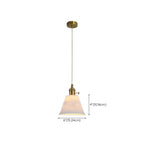 Elegant Classic Ceramic Pleated Cone Pendant Lamp for Living Room