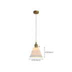 Elegant Classic Ceramic Pleated Cone Pendant Lamp for Living Room