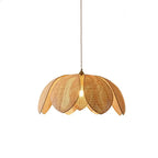 Designer Handmade Floral Led Pendant Lamp with Rattan Petals