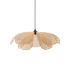 Designer Handmade Floral Led Pendant Lamp with Rattan Petals