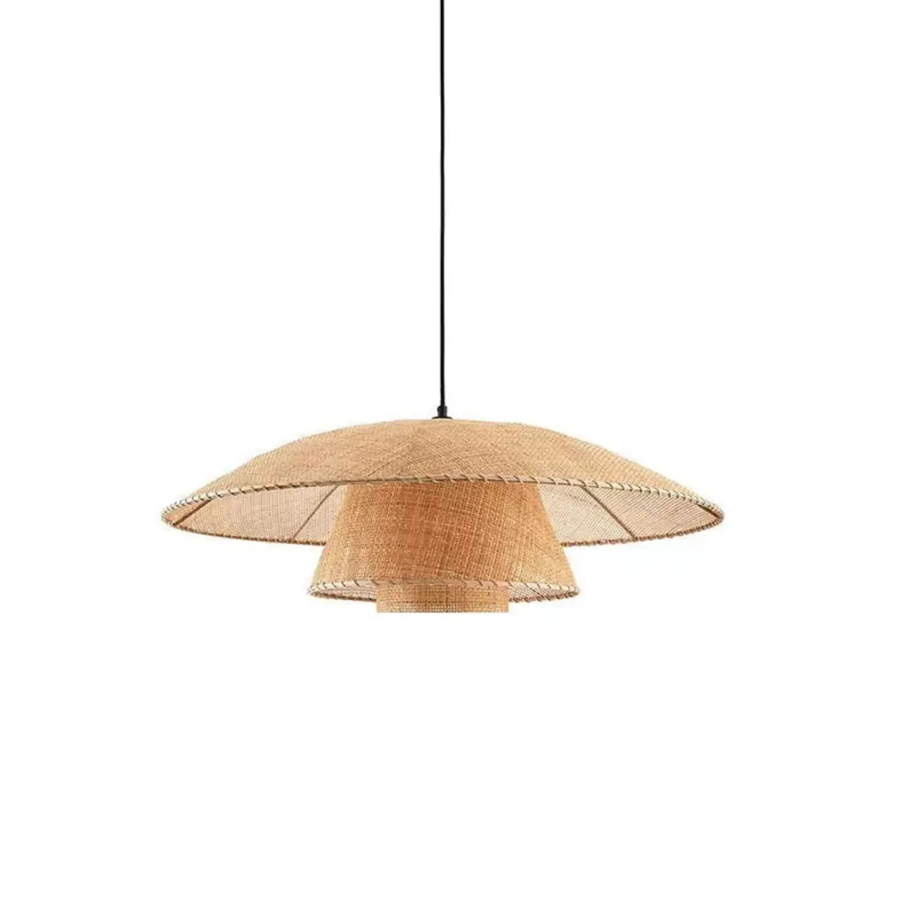 Designer Handmade Floral Led Pendant Lamp with Rattan Petals