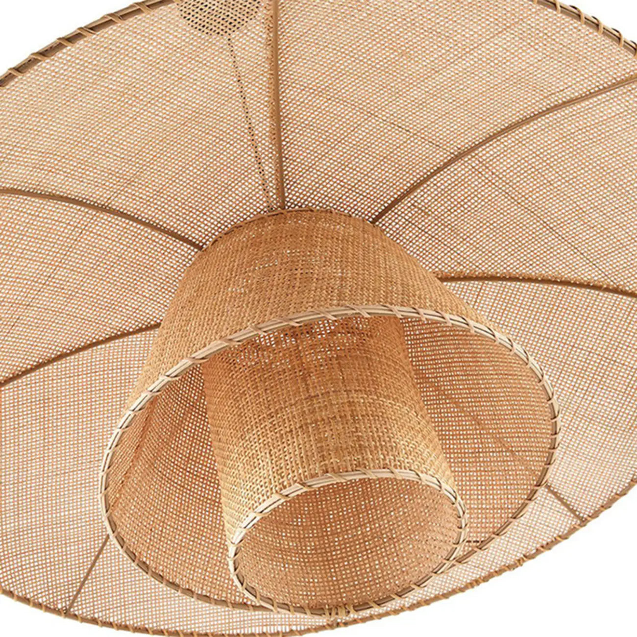 Designer Handmade Floral Led Pendant Lamp with Rattan Petals