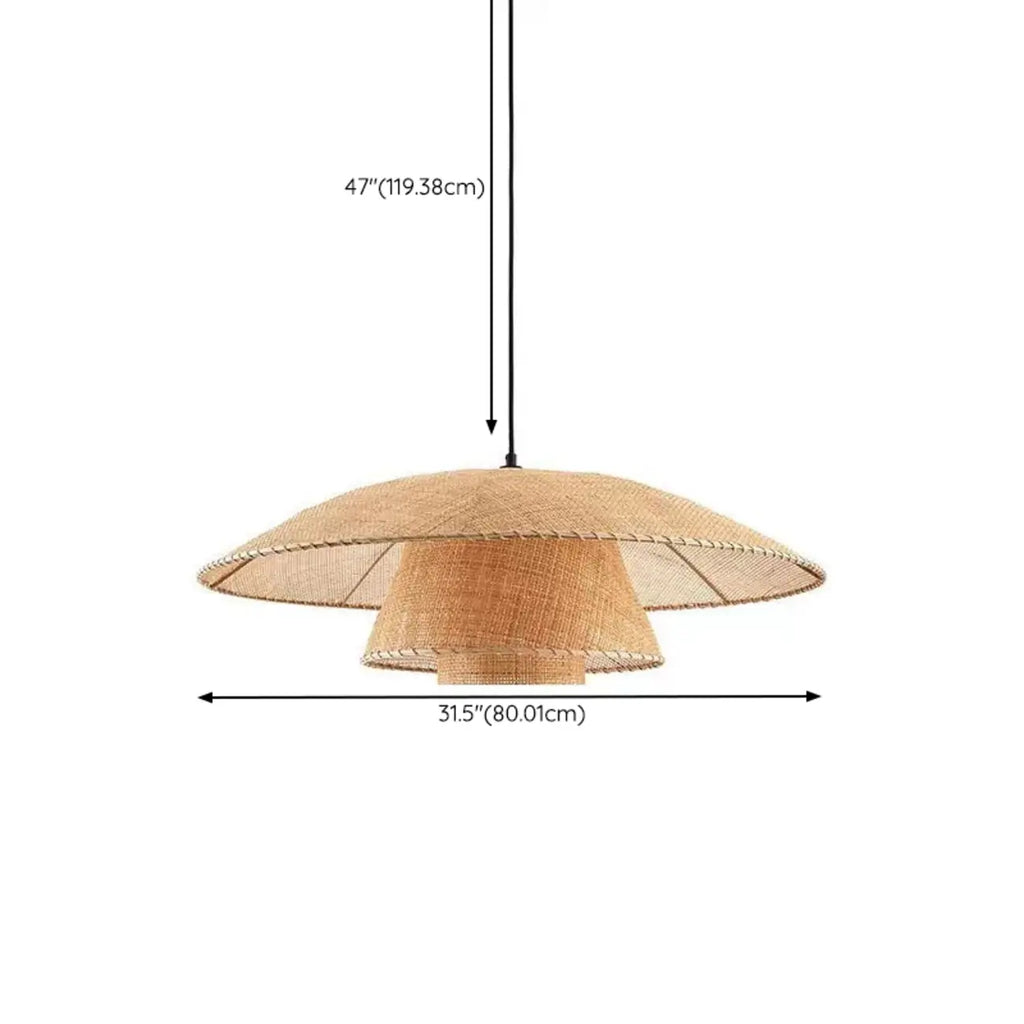 Designer Handmade Floral Led Pendant Lamp with Rattan Petals