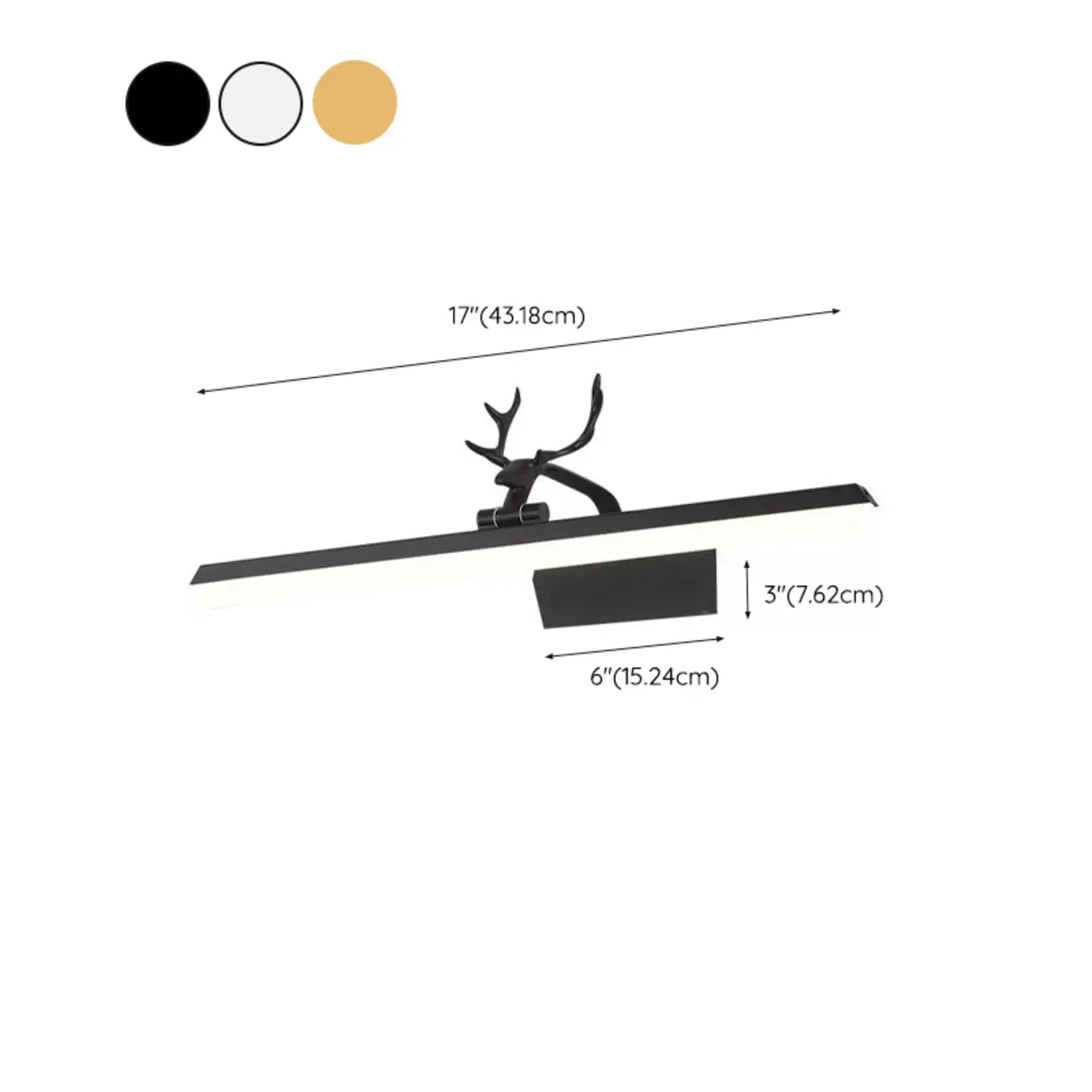 Black LED Wall-Mounted Vanity Lights with Sleek Design