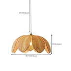Designer Handmade Floral Led Pendant Lamp with Rattan Petals