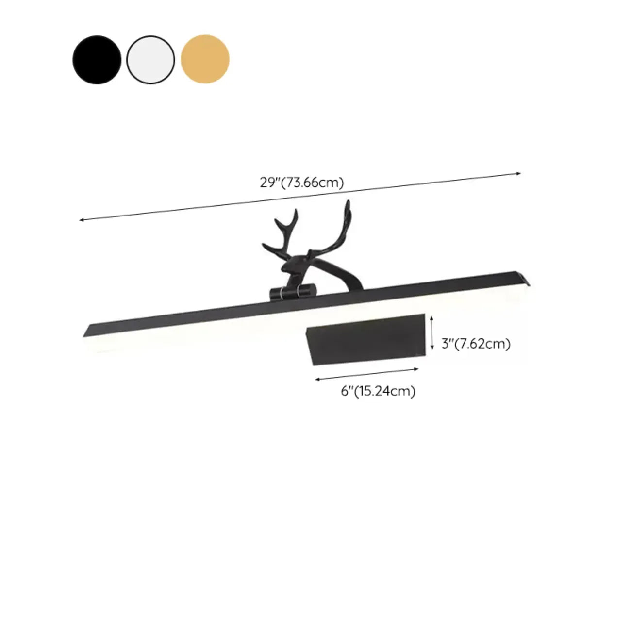 Black LED Wall-Mounted Vanity Lights with Sleek Design