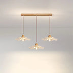 Elegant Clear Glass Floral Pendant Light with 3 Lights