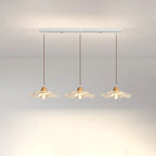 Elegant Clear Glass Floral Pendant Light with 3 Lights