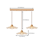 Elegant Clear Glass Floral Pendant Light with 3 Lights