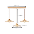 Elegant Clear Glass Floral Pendant Light with 3 Lights