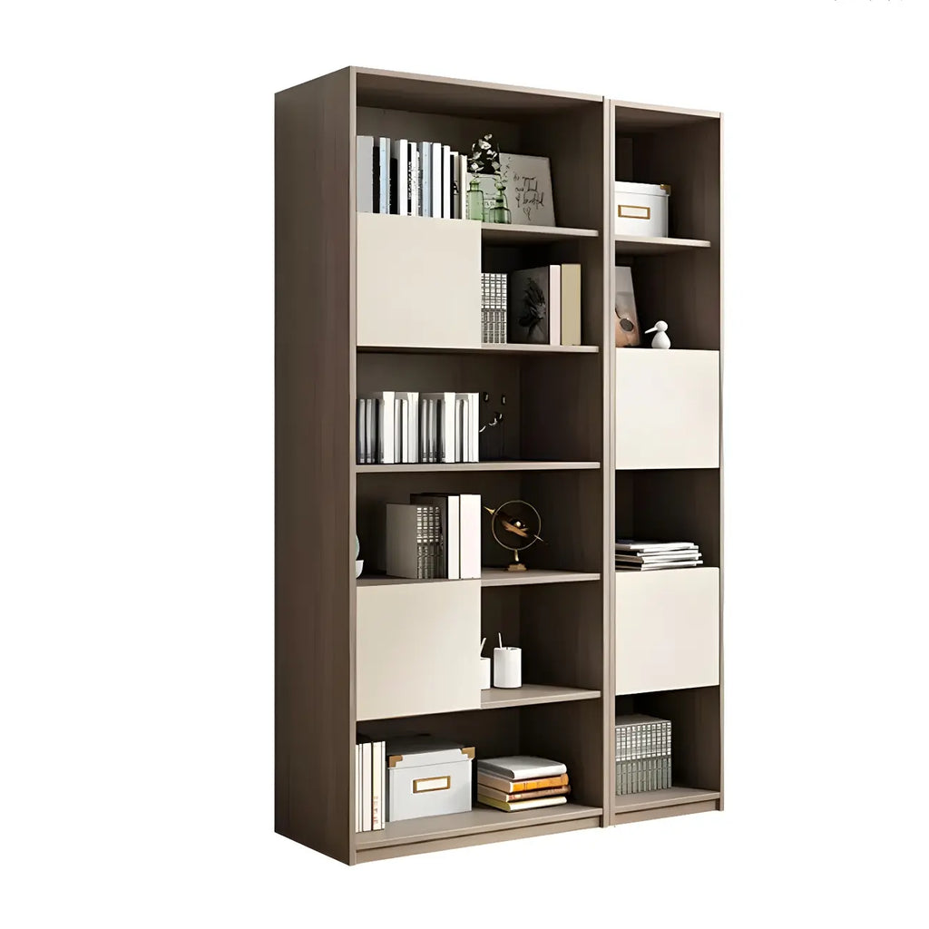 75 Stylish Wooden Bookcase with Cabinet for Home Office