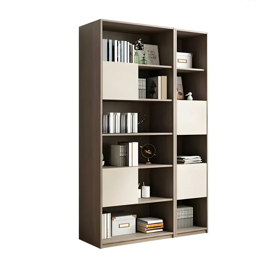 75 Stylish Wooden Bookcase with Cabinet for Home Office