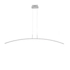 Black Linear Silica Gel Island Pendant Light Arch Shaped LED