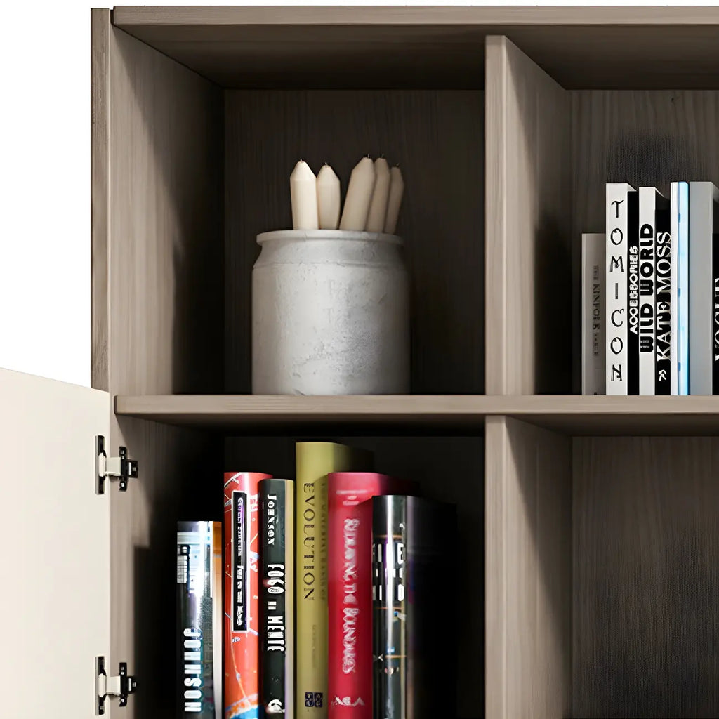 75 Stylish Wooden Bookcase with Cabinet for Home Office