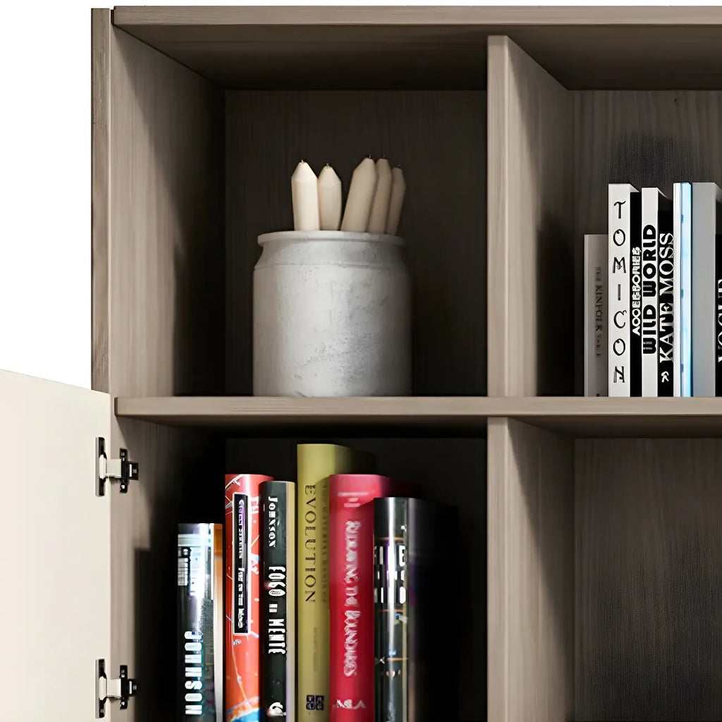 75 Stylish Wooden Bookcase with Cabinet for Home Office