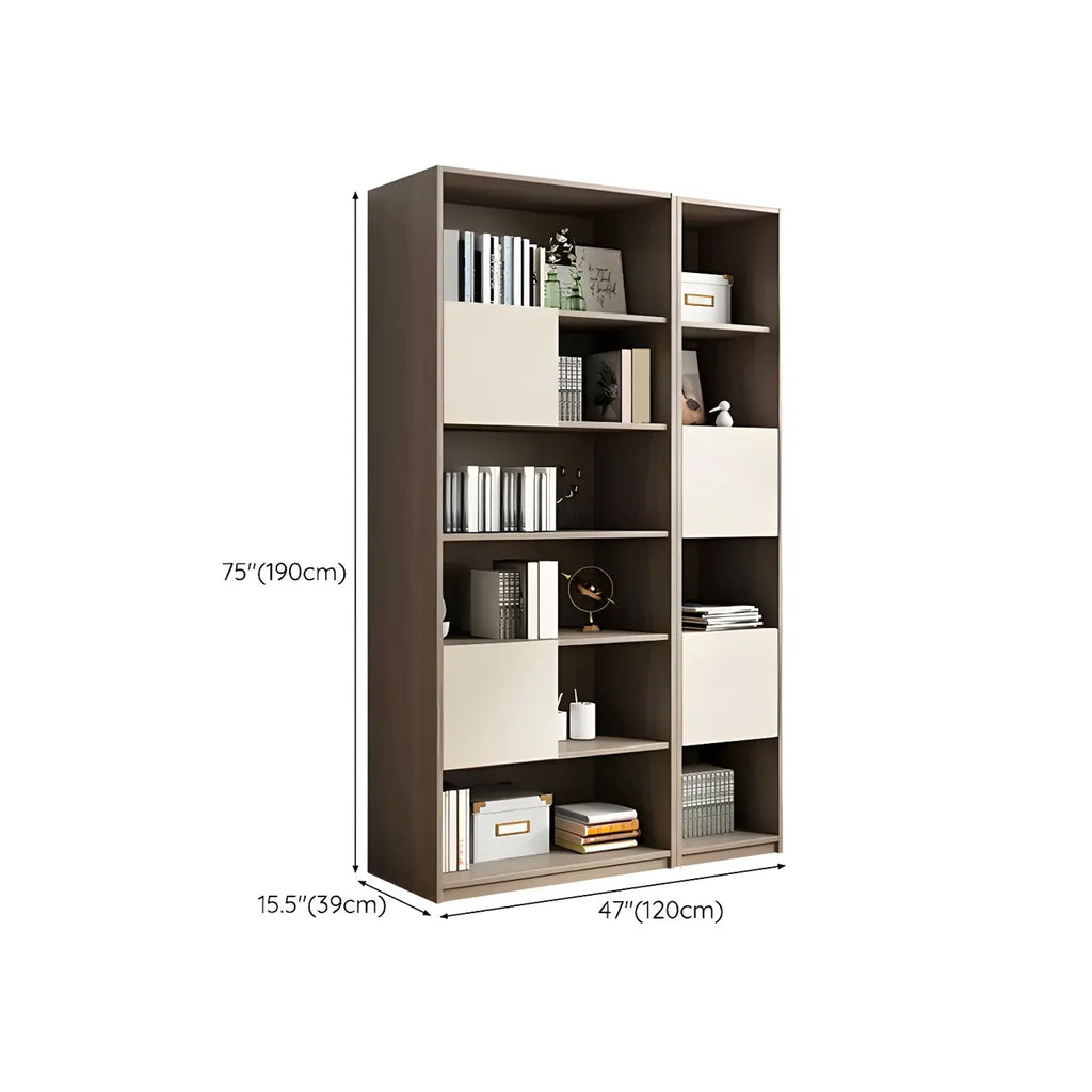 75 Stylish Wooden Bookcase with Cabinet for Home Office