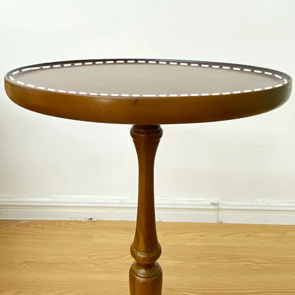 Small Black Wood End Table with Tray Top for Living Room