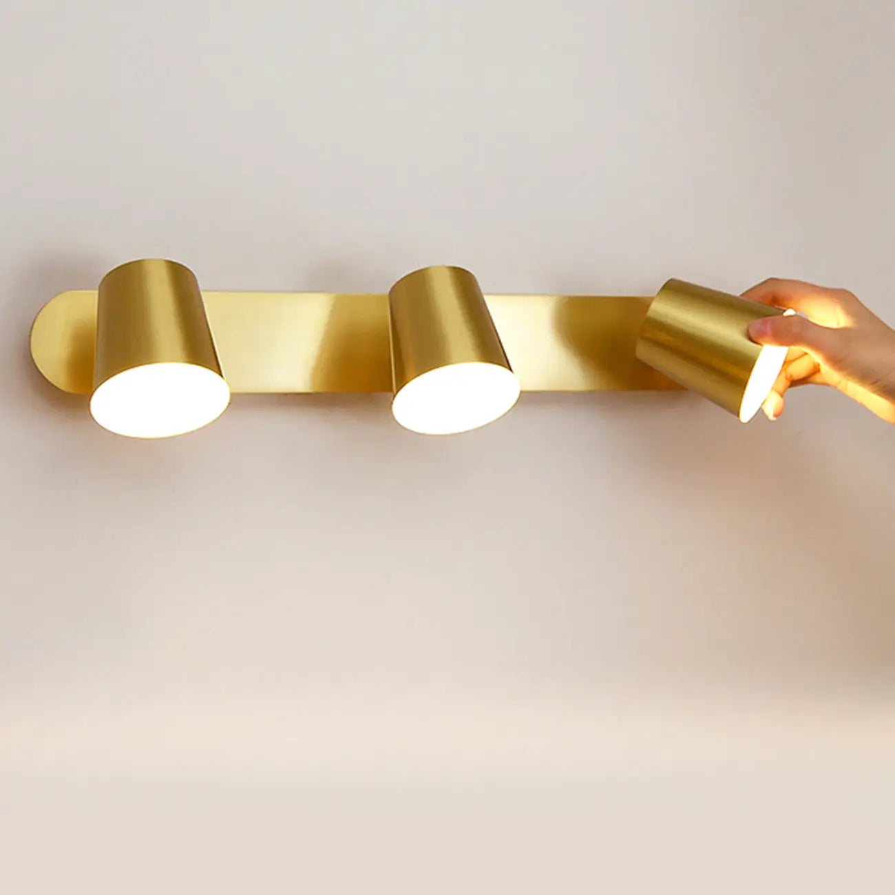 Bathroom Modern Vanity Light with Metal Lampshade