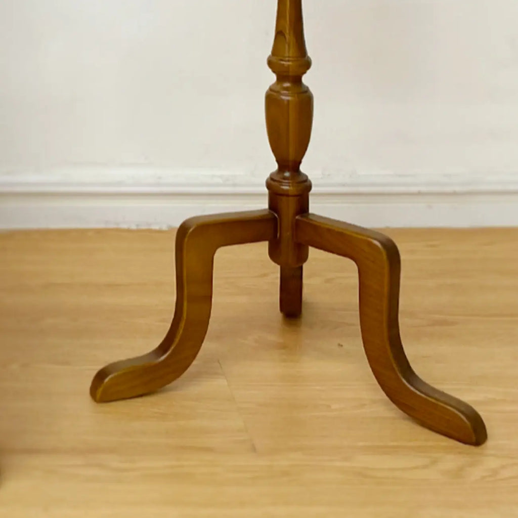 Small Black Wood End Table with Tray Top for Living Room