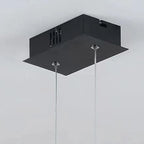 Black Linear Silica Gel Island Pendant Light Arch Shaped LED