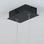 Black Linear Silica Gel Island Pendant Light Arch Shaped LED