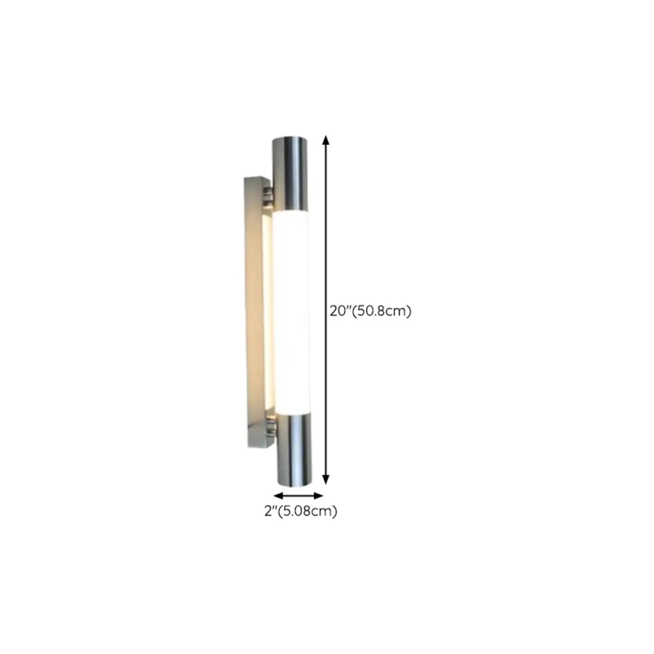 1-Light Minimalist Tube LED Vanity Light for Bathroom