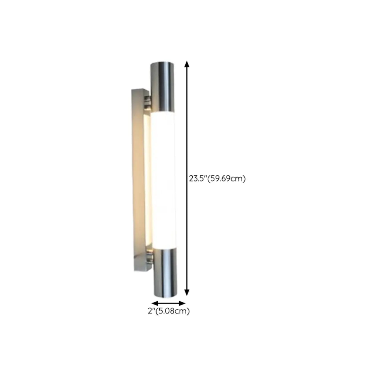 1-Light Minimalist Tube LED Vanity Light for Bathroom