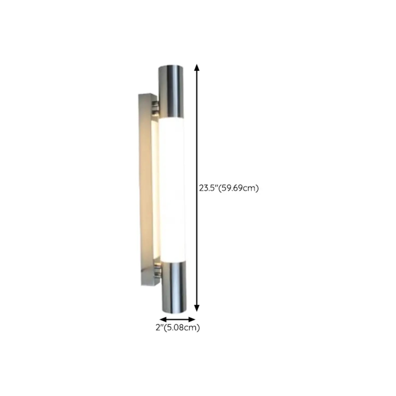 1-Light Minimalist Tube LED Vanity Light for Bathroom