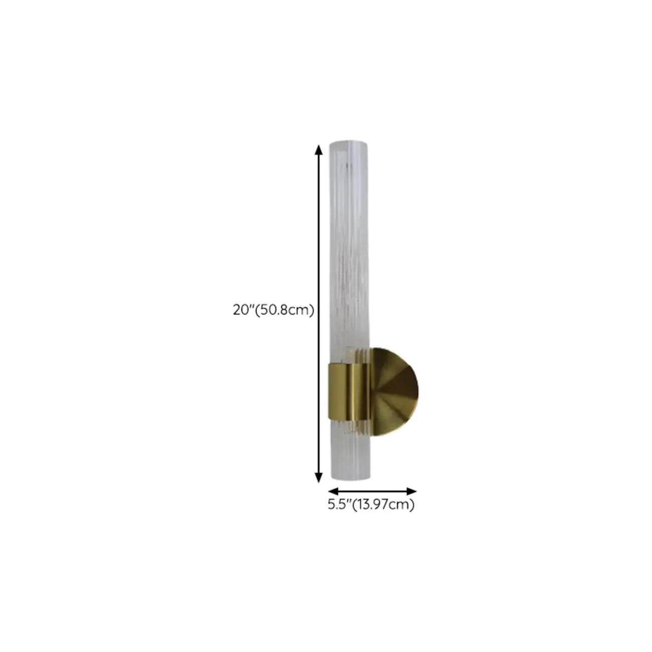 1-Light Minimalist Tube LED Vanity Light for Bathroom