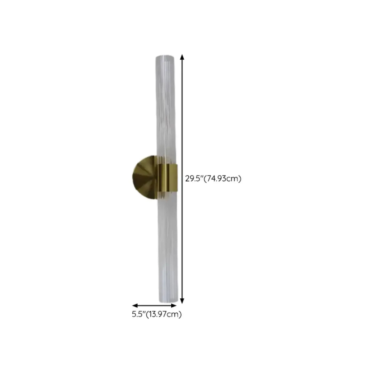 1-Light Minimalist Tube LED Vanity Light for Bathroom