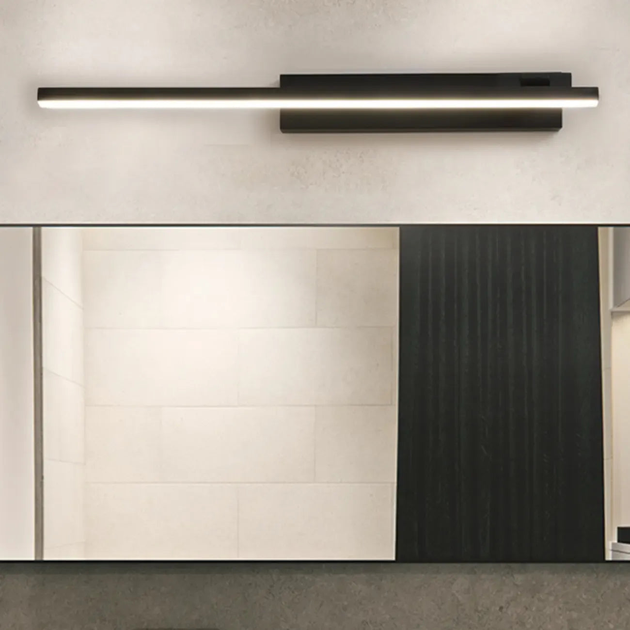 31.5 Simplistic Black Linear Strip Bathroom Vanity Lights