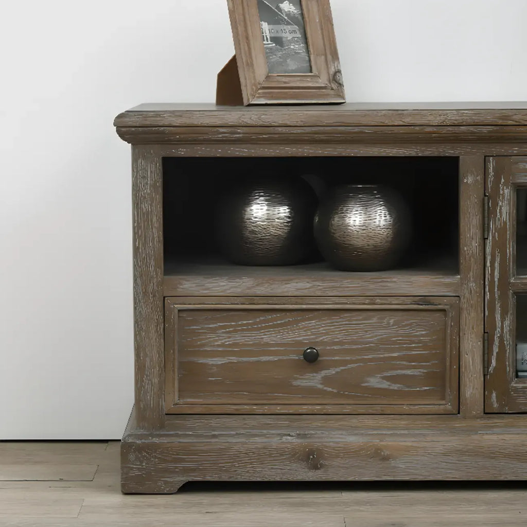 Classic Solid Wood Rectangular TV cabinet for Living Room