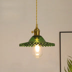 Clear Floral Glass Pendant Light for Modern Living Room