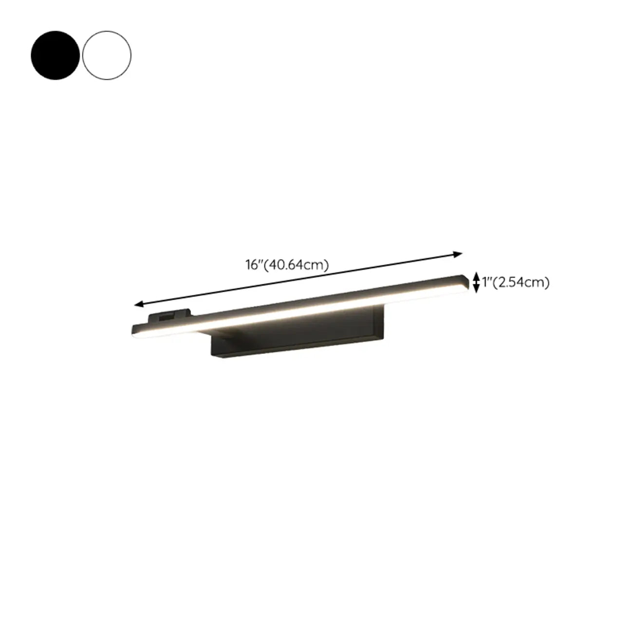 31.5 Simplistic Black Linear Strip Bathroom Vanity Lights