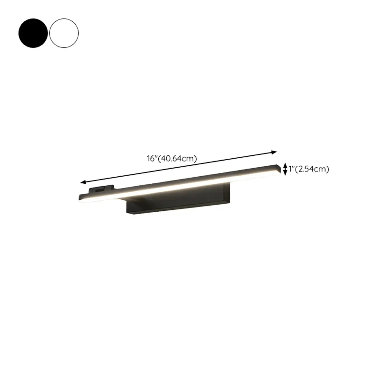 31.5 Simplistic Black Linear Strip Bathroom Vanity Lights