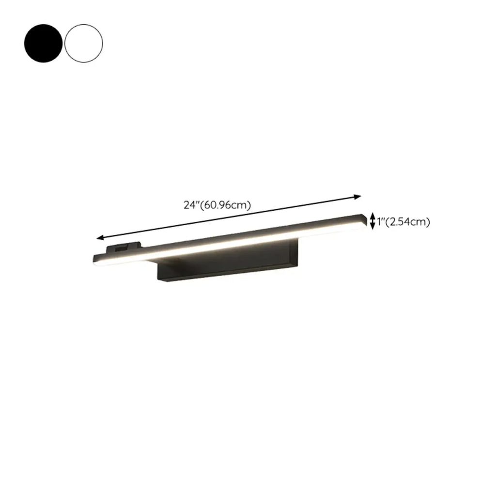 31.5 Simplistic Black Linear Strip Bathroom Vanity Lights