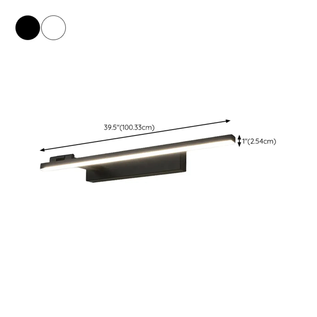 31.5 Simplistic Black Linear Strip Bathroom Vanity Lights