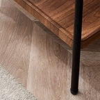 Glam 2-Tier Solid Wood End Table with Storage for Living Room