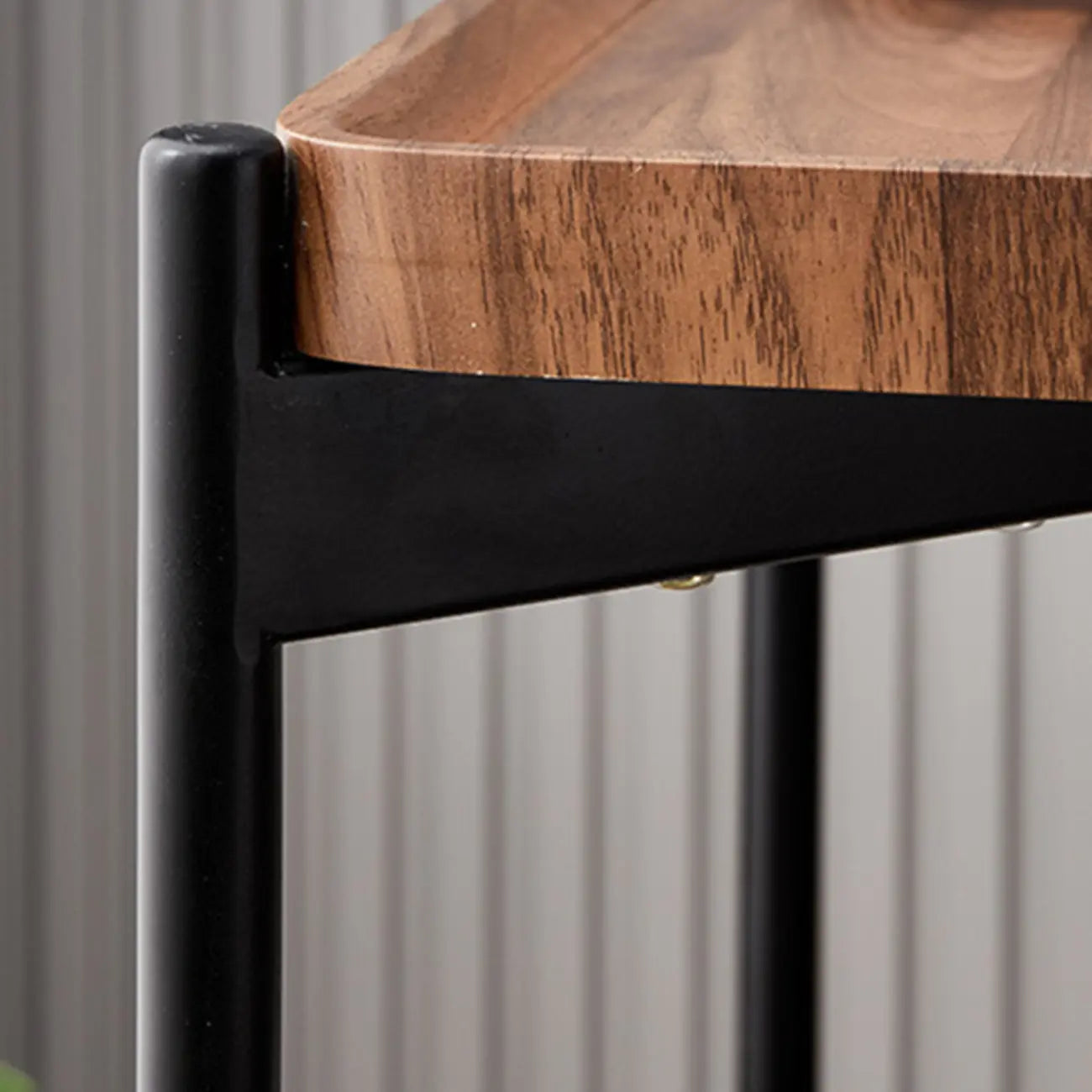 Glam 2-Tier Solid Wood End Table with Storage for Living Room