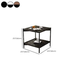 Glam 2-Tier Solid Wood End Table with Storage for Living Room