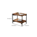 Glam 2-Tier Solid Wood End Table with Storage for Living Room