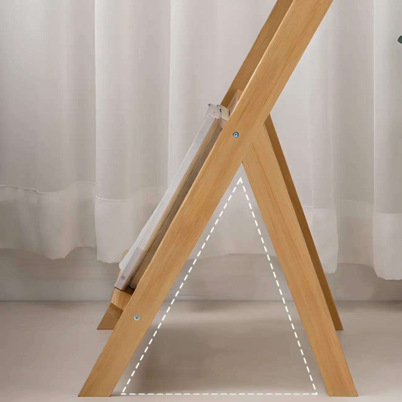 Elegant Wooden Foldable Rack Side Table for Living Room