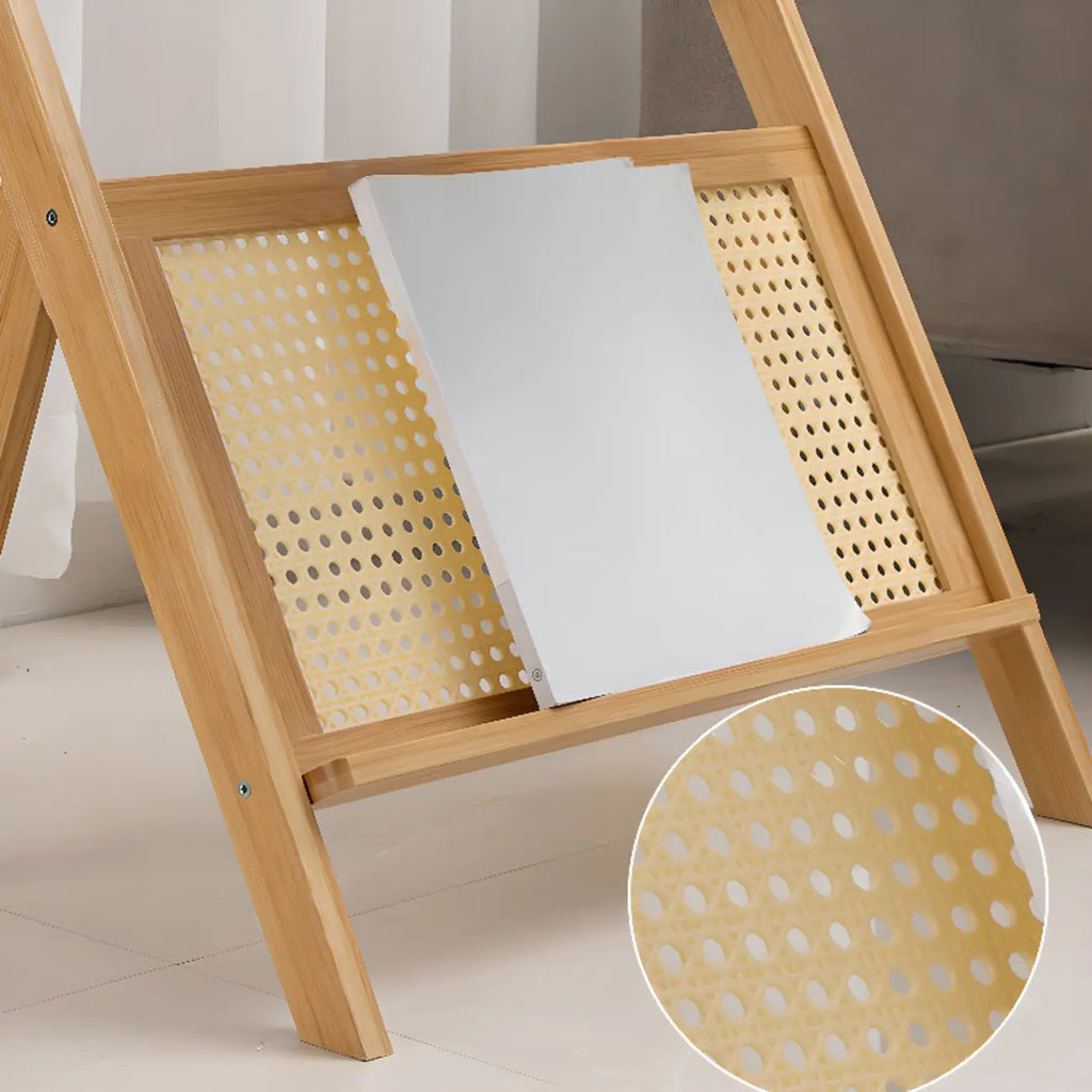 Elegant Wooden Foldable Rack Side Table for Living Room