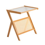 Elegant Wooden Foldable Rack Side Table for Living Room
