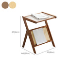 Elegant Wooden Foldable Rack Side Table for Living Room